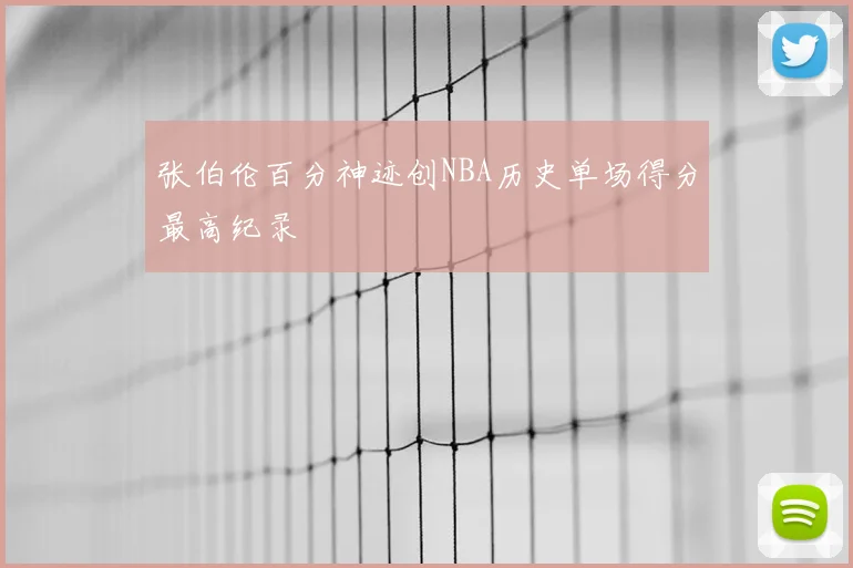张伯伦百分神迹创NBA历史单场得分最高纪录
