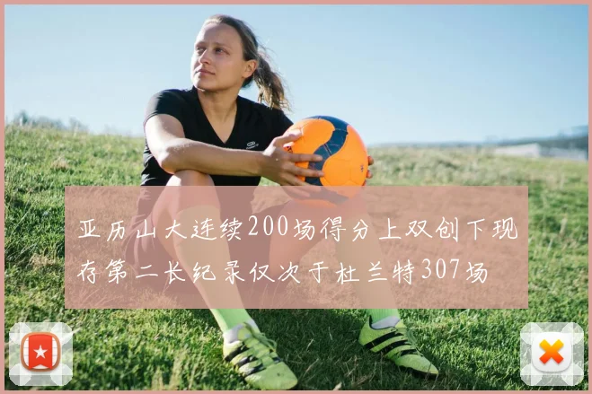 亚历山大连续200场得分上双创下现存第二长纪录仅次于杜兰特307场
