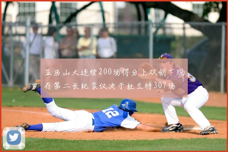 亚历山大连续200场得分上双创下现存第二长纪录仅次于杜兰特307场
